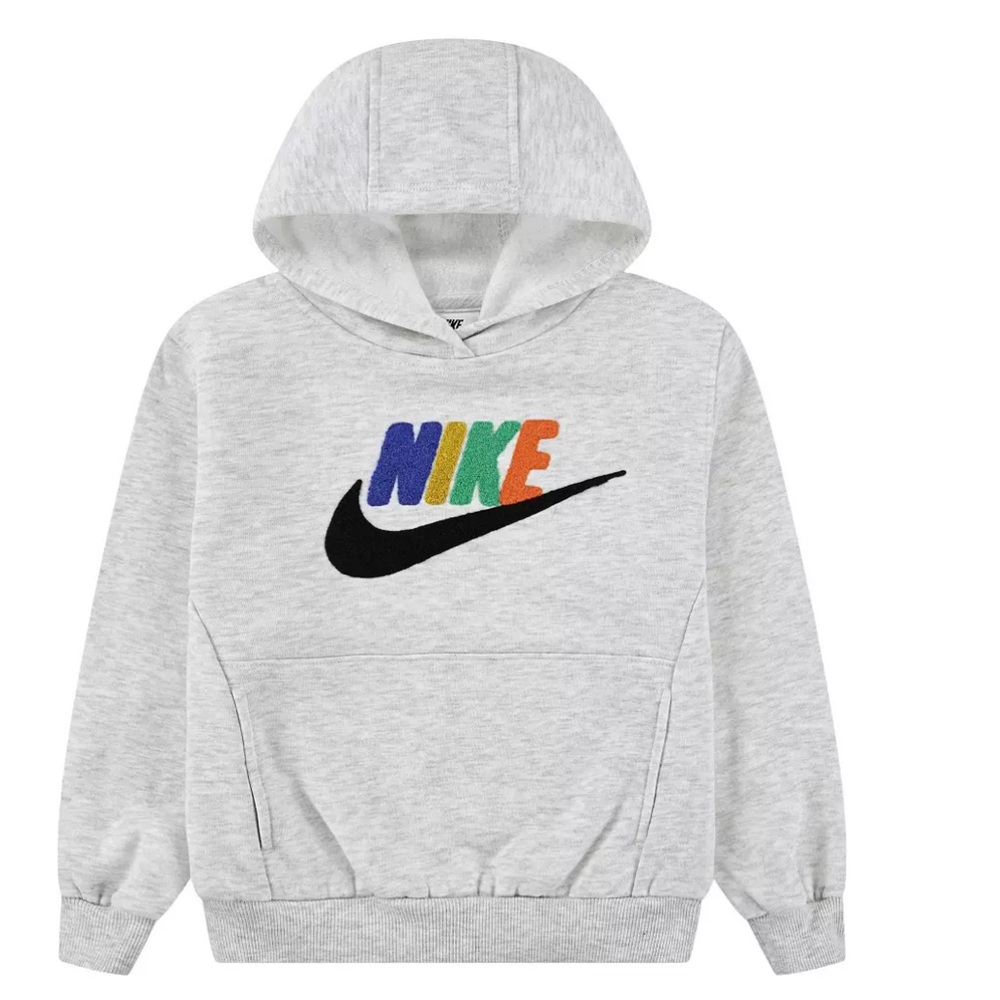 Nike Kids Multicolor Logo Gray Hoodie